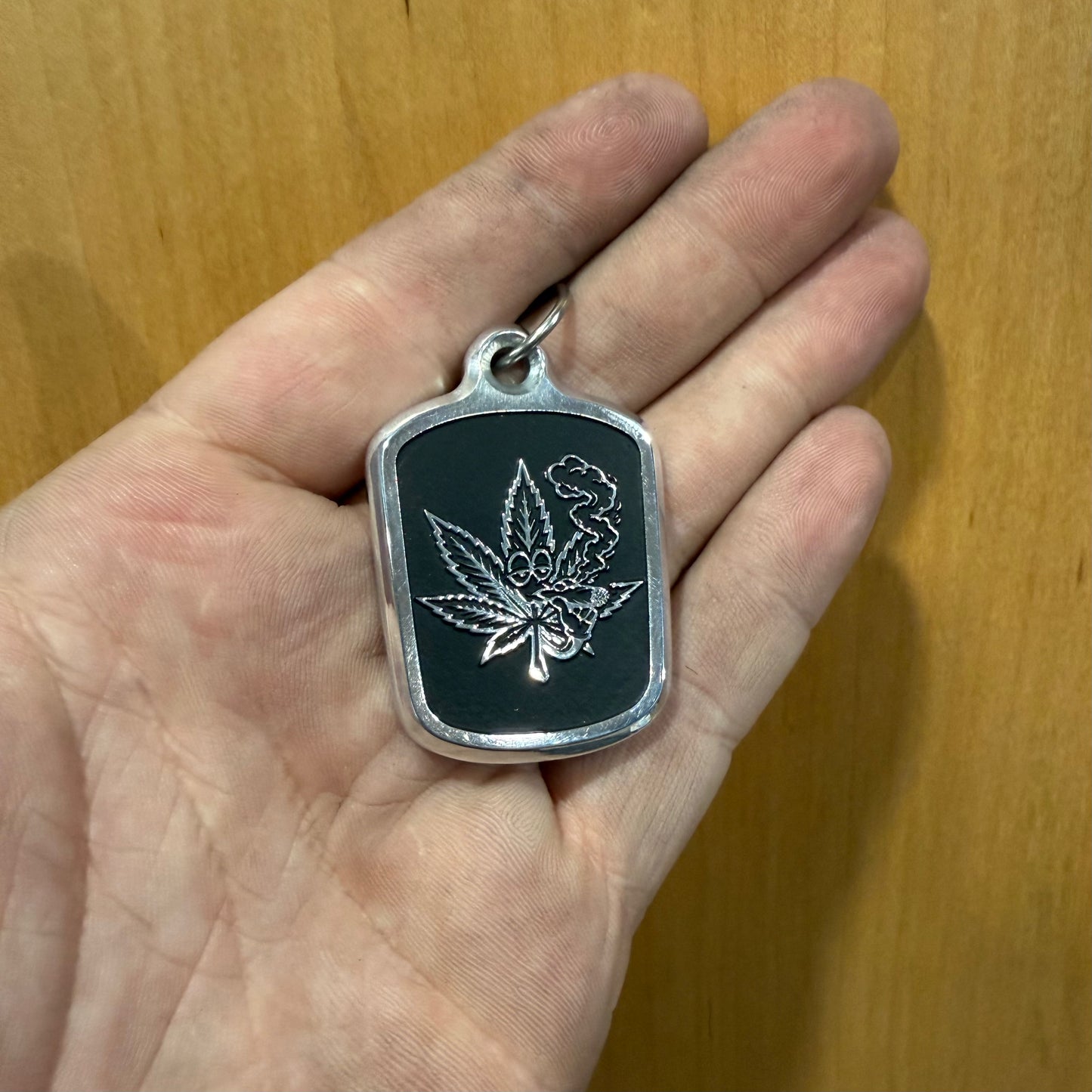 Weed Doobie Billet Necklace Pendant & Bail