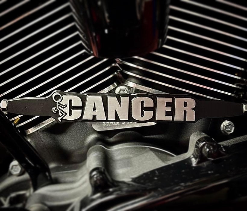 Stick Figure Fuck Cancer CNC Machined Harley Shift Linkage
