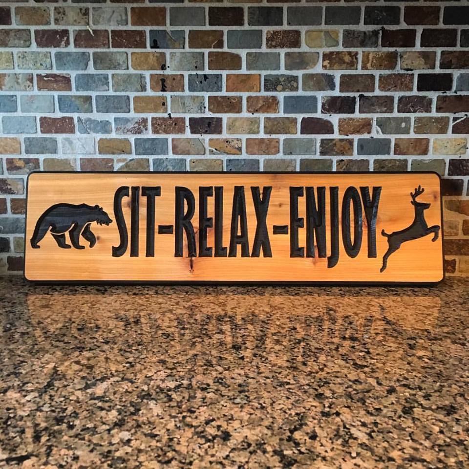 6"x22" Custom Carved Cedar Sign
