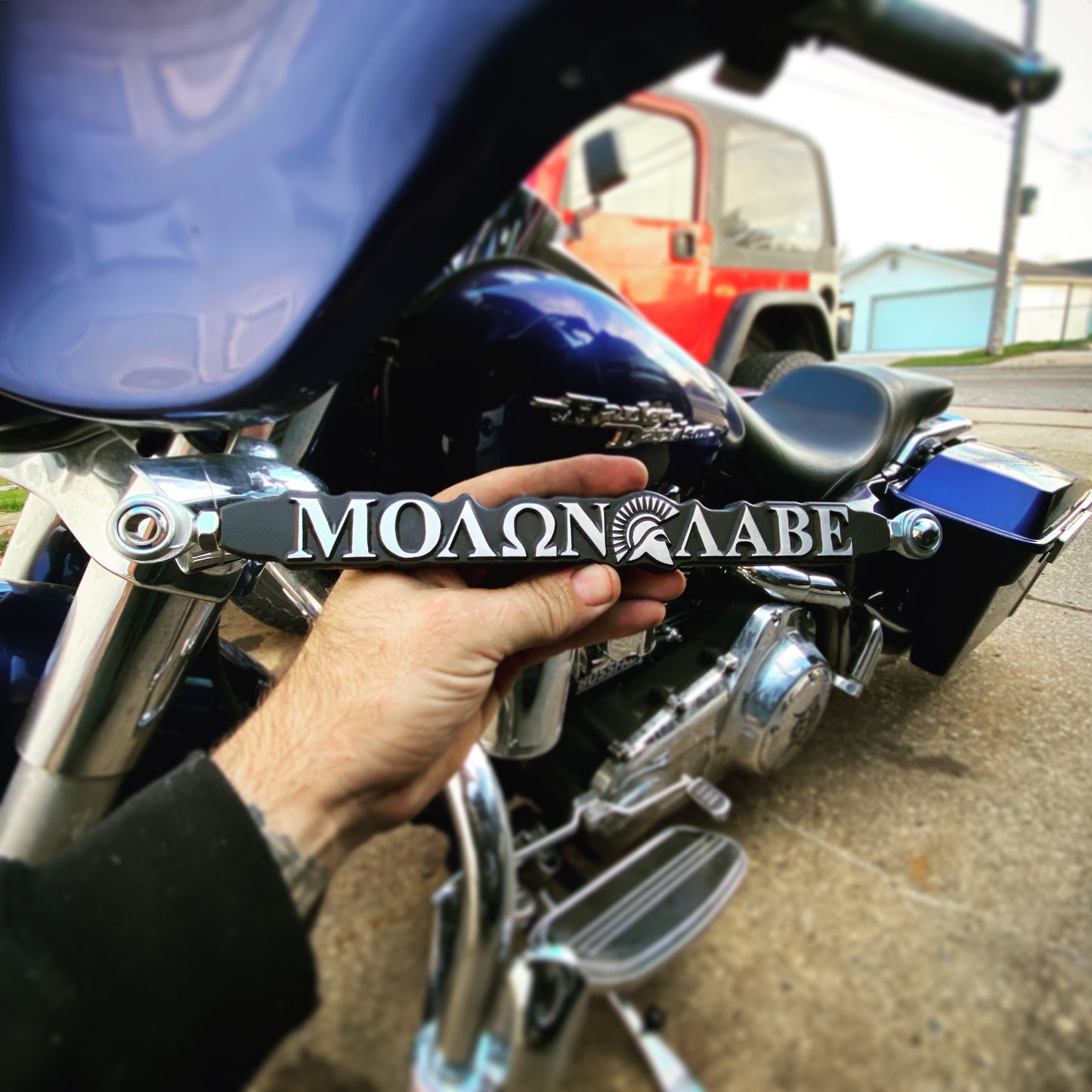 Molon Labe CNC Machined Harley Shift Linkage