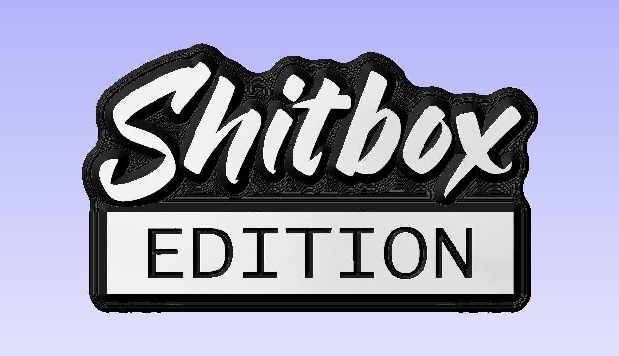 CNC Machined Billet Aluminum Shitbox Edition Emblem PAIR