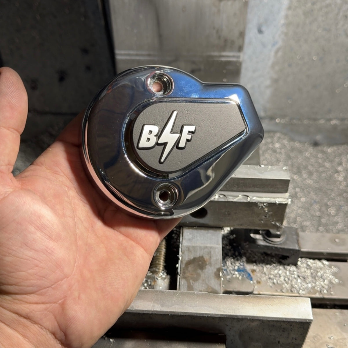 Custom CNC Machined Harley m8 VVT Timing Cover Insert