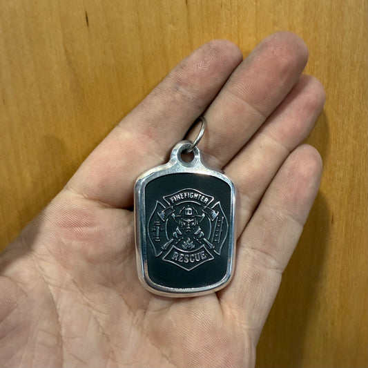 Firefighter Billet Necklace Pendant & Bail