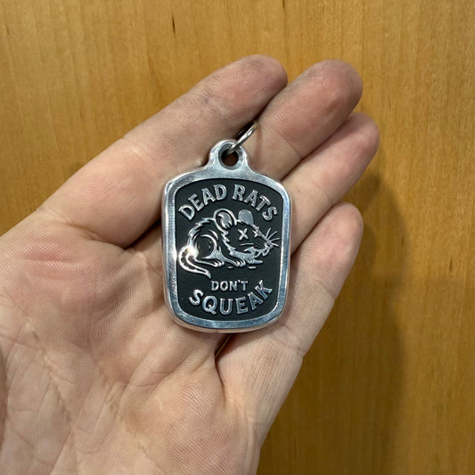 Dead Rats Don’t Squeak Billet Necklace Pendant & Bail