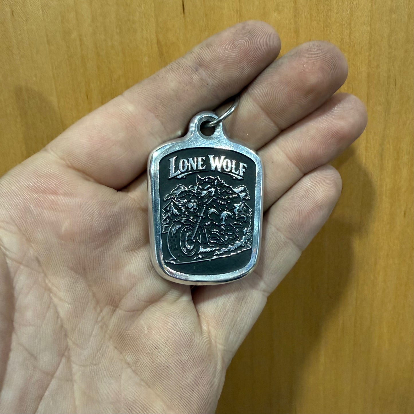 Lone Wolf Billet Necklace Pendant & Bail