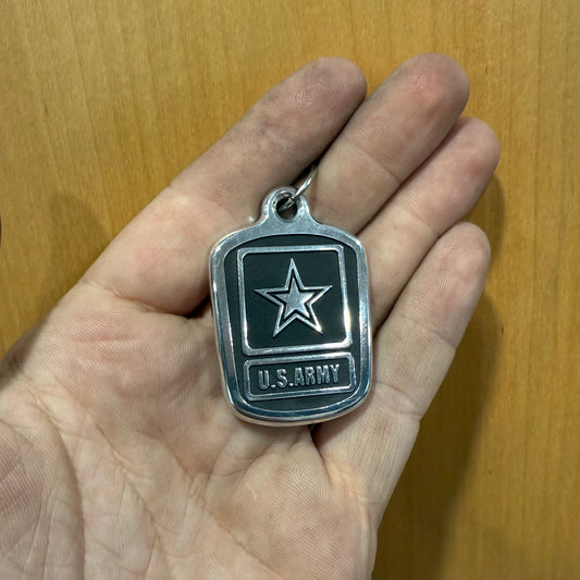 Army Billet Necklace Pendant & Bail