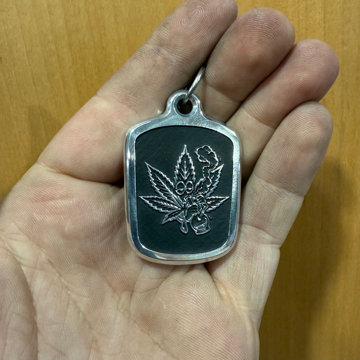 Weed Bong Billet Necklace Pendant & Bail