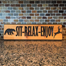 Load image into Gallery viewer, 6&quot;x22&quot; Custom Carved Cedar Sign