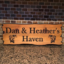 Load image into Gallery viewer, 8&quot;x22&quot; Custom Carved Cedar Sign