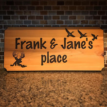 Load image into Gallery viewer, 10.75&quot;x24&quot; Custom Carved Cedar Sign
