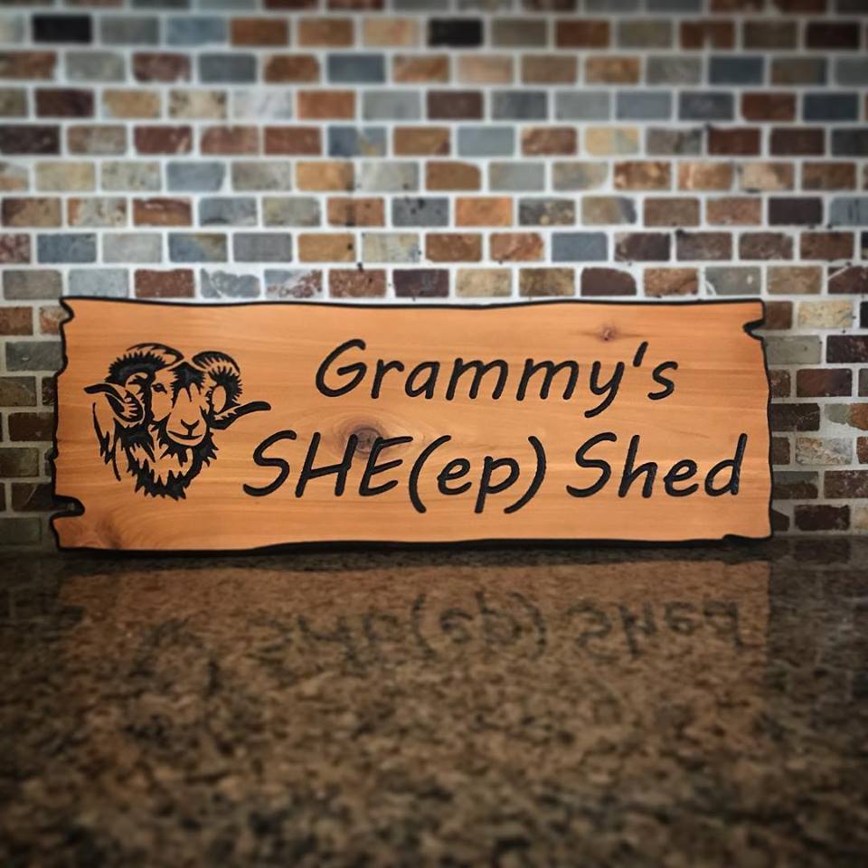 8"x22" Custom Carved Cedar Sign