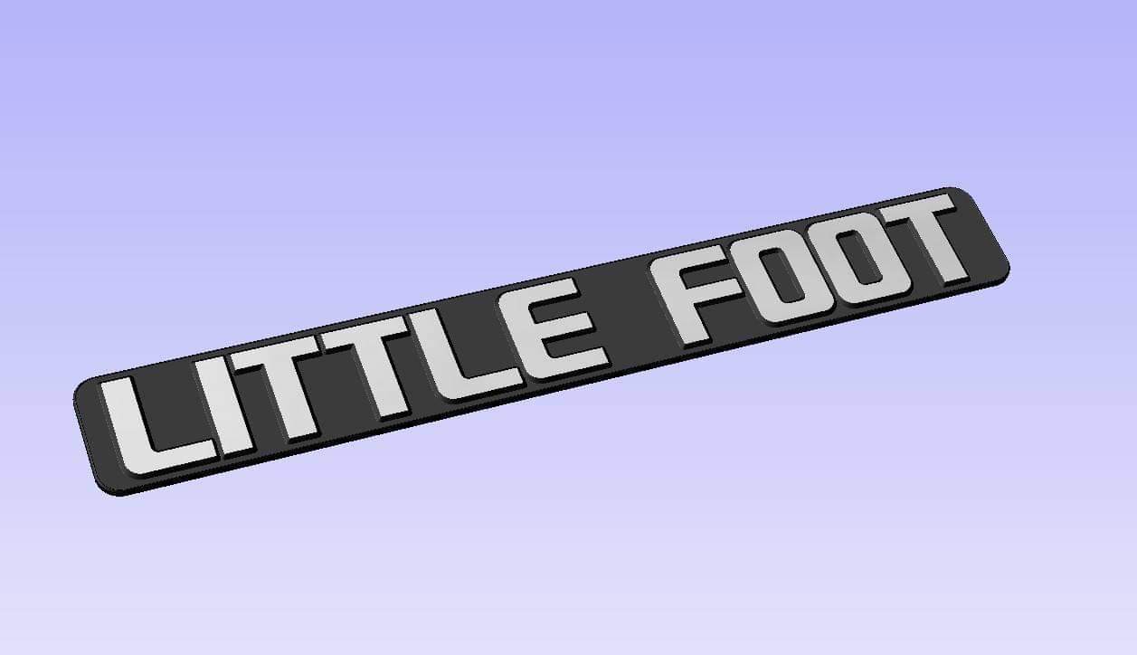 CUSTOM ORDER Pair of CNC Machined LITTLE FOOT Billet Emblems