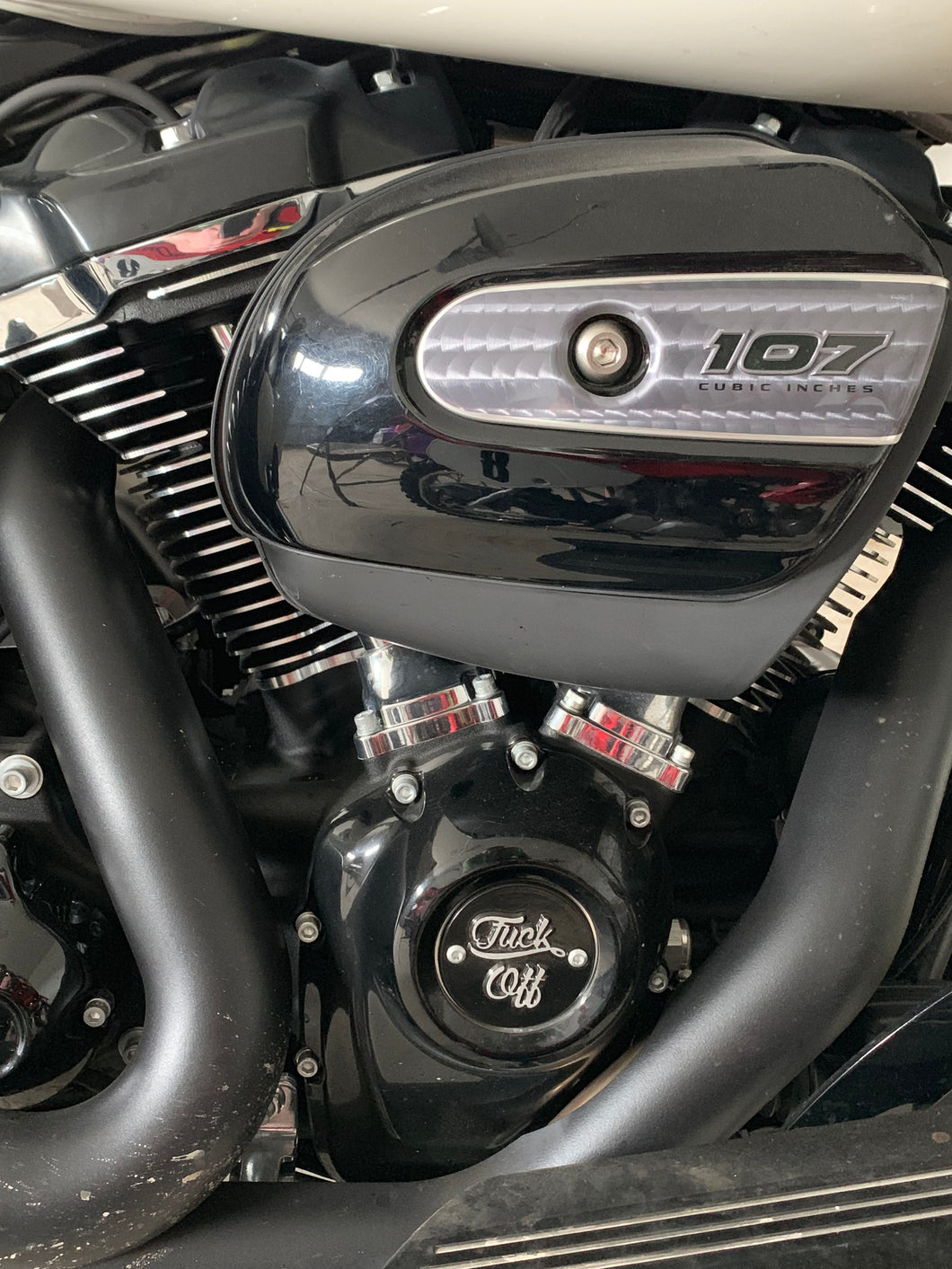 Fuck Off CNC Machined Harley M8 Timing Cover