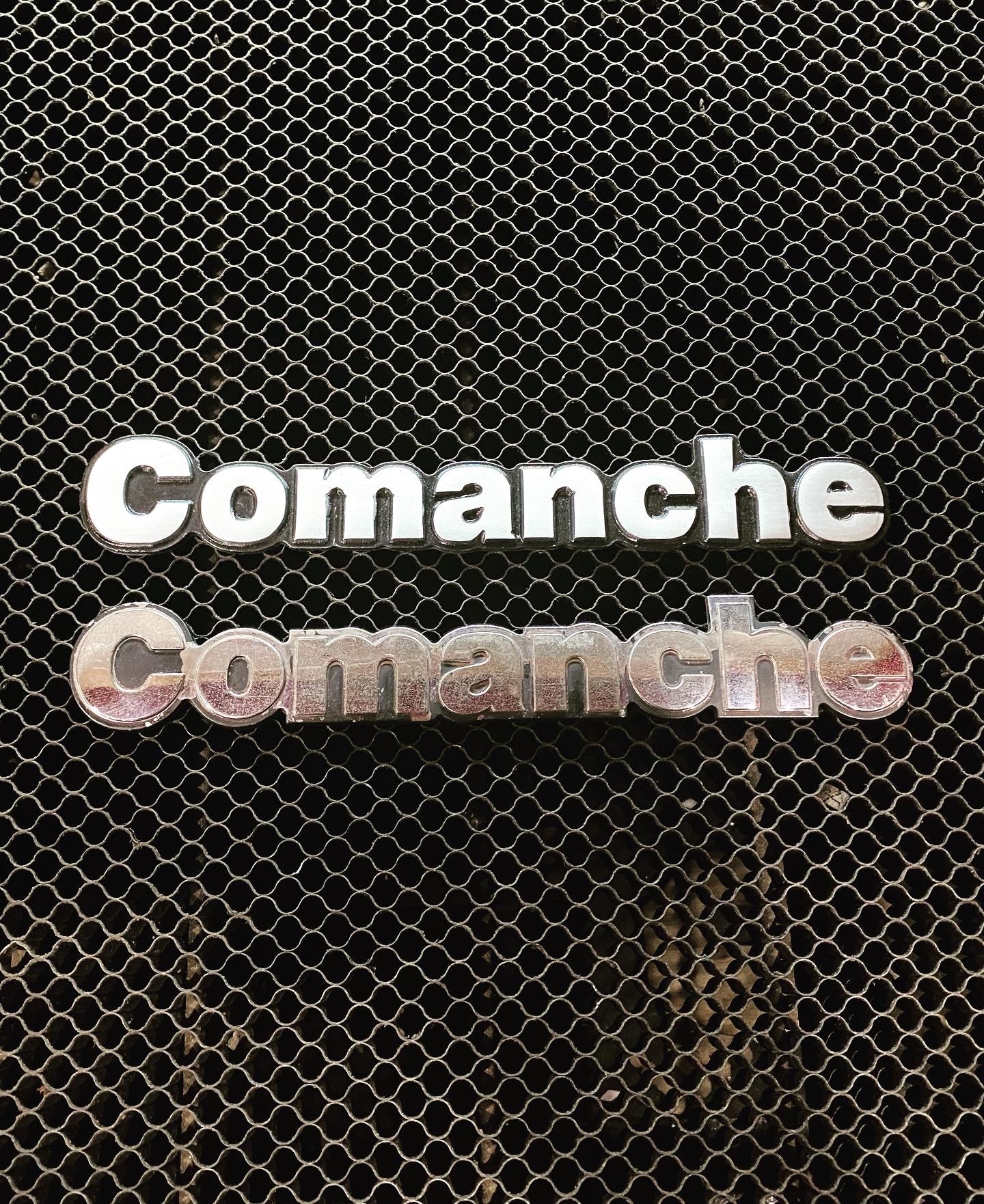CNC Machined Billet Aluminum Comanche Emblem PAIR