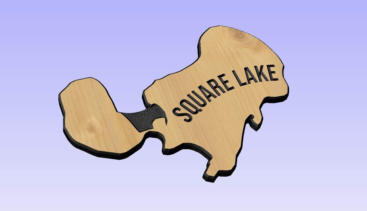 CUSTOM ORDER Square Lake Sign