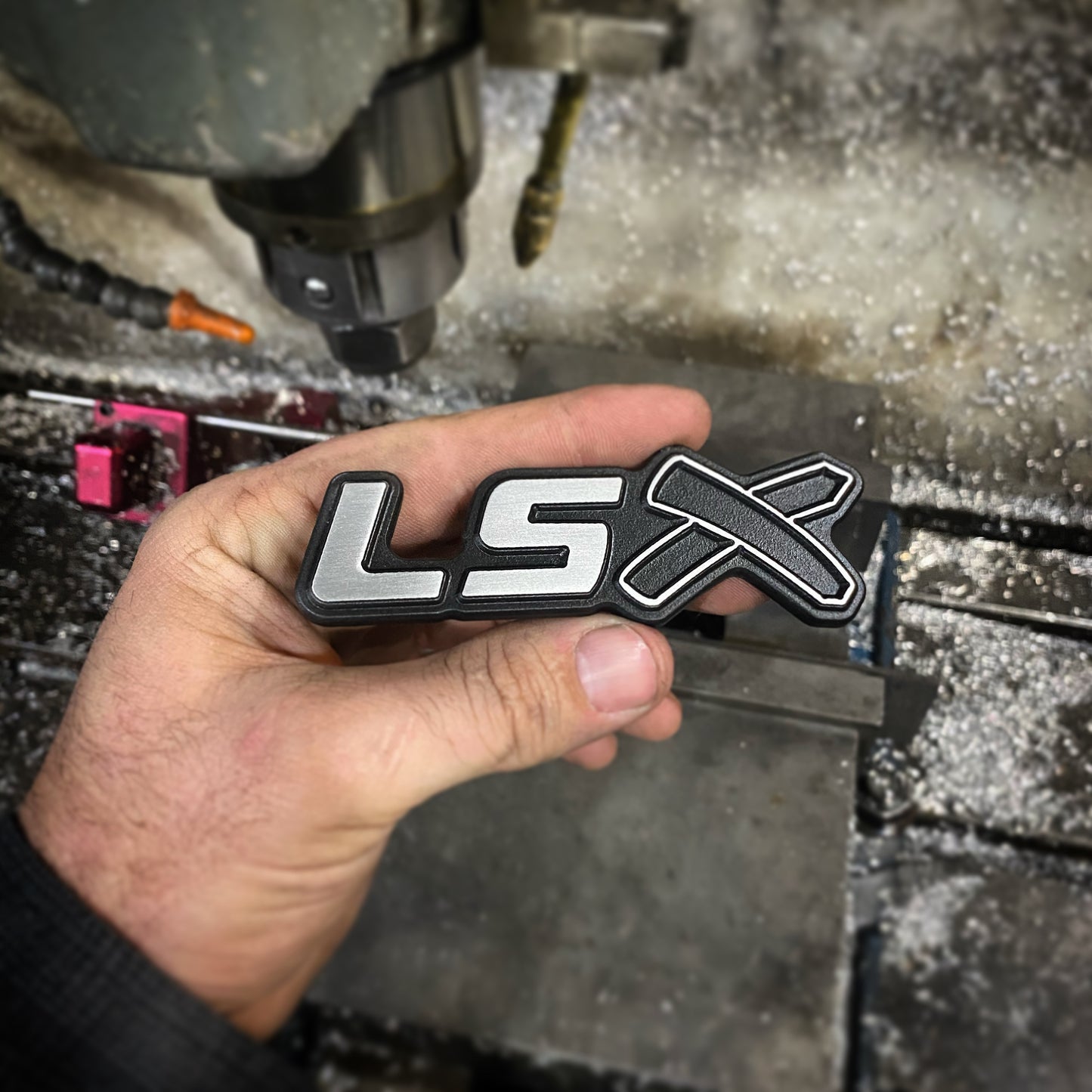 CNC Machined Billet Aluminum LSX Emblem SINGLE